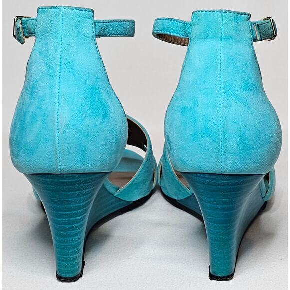 Hermès Legend Turquoise Suede Sandals - Picture 3 of 10